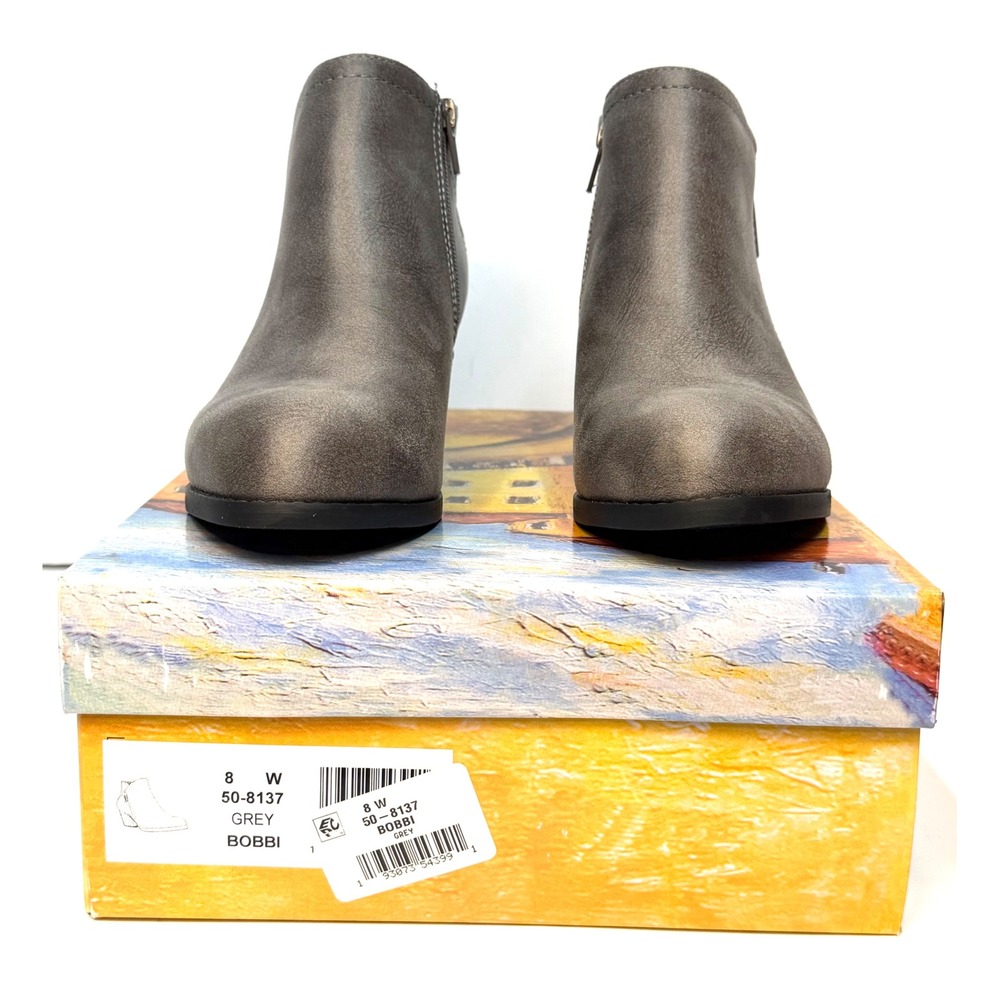 Bella Vita Bobbi Dress Booties Grey Size 8W NWT